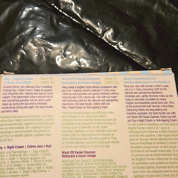 Human+kind Moisturizer, Cleanser, and Cleansing Cloth Travel Set, New In Box - Picture 3 of 3
